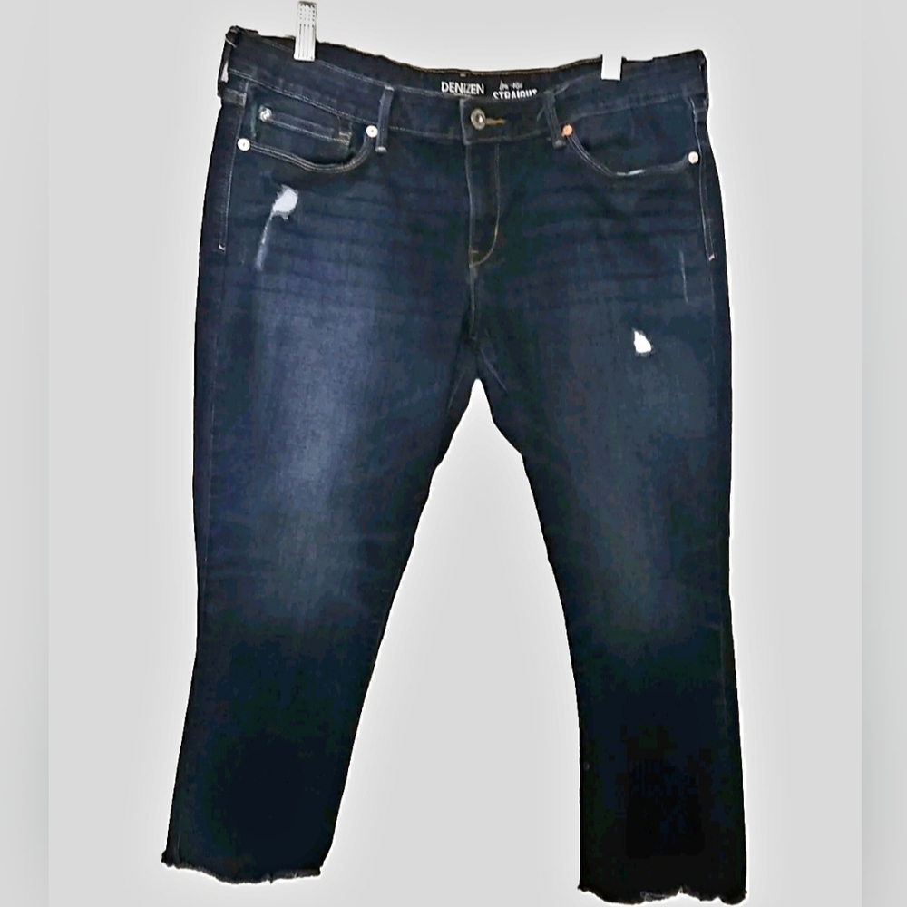 Levi's, Denizen, Low-Rise, Straight Leg, Cropped Jeans, Size 15